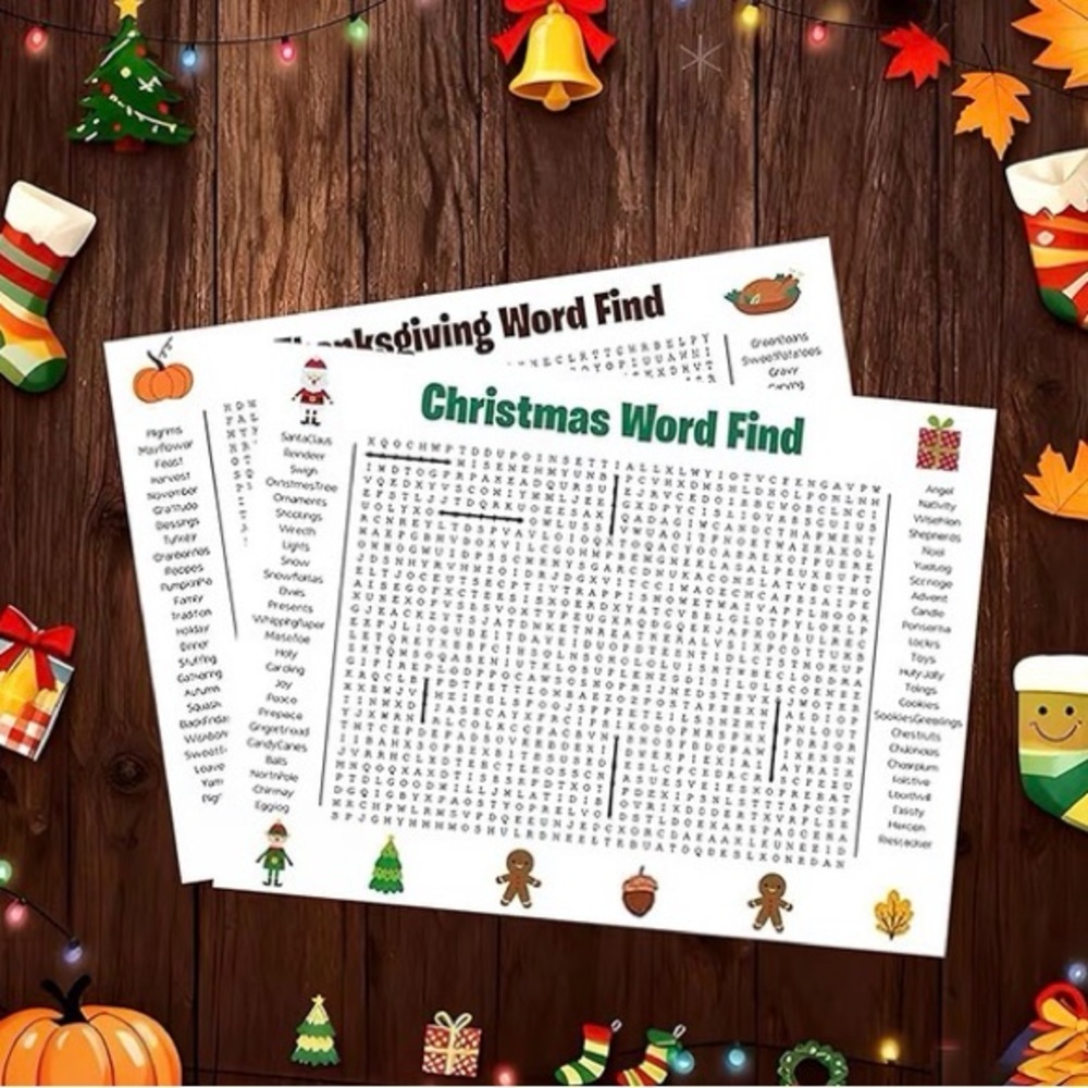 Holiday Word Search - Jumbo size